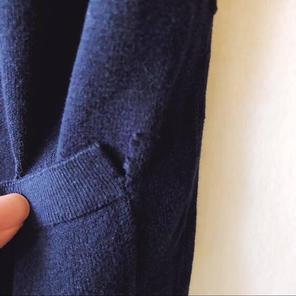 Pink Rose Navy Blue Long Sleeve Cardigan - Picture 4 of 7
